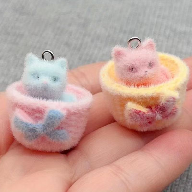 Resin Art Jewellery Kit - 4 colgantes de gato de resina