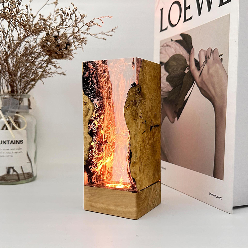 Resin Art Lamp - Lámpara de Resina con Tema de
