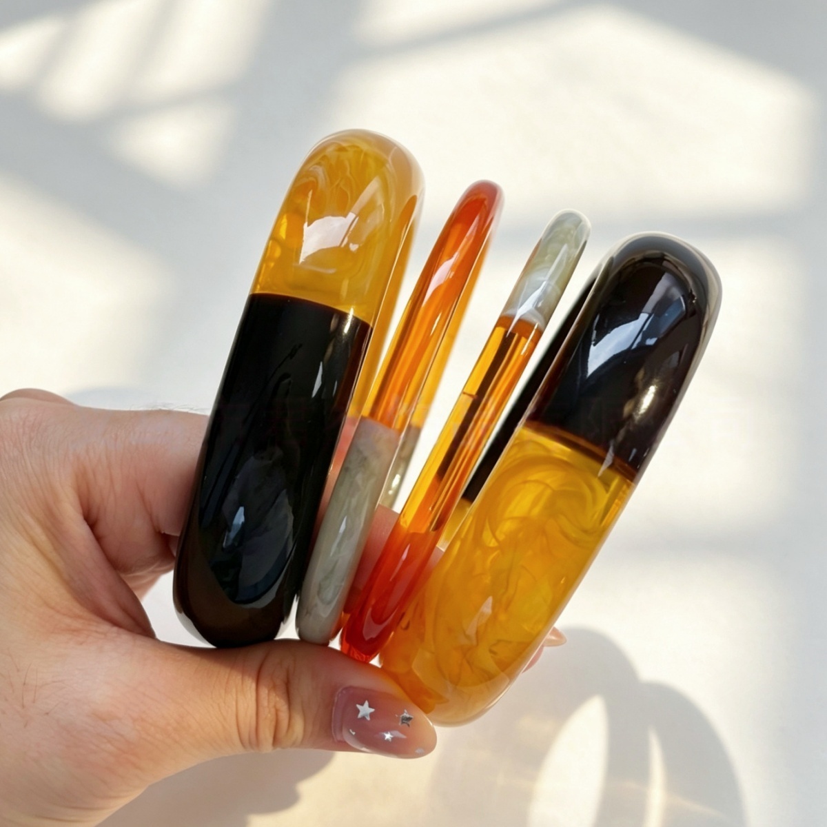 Resin Art All - Pulseras Minimalistas Vintage de Resina Acrílica