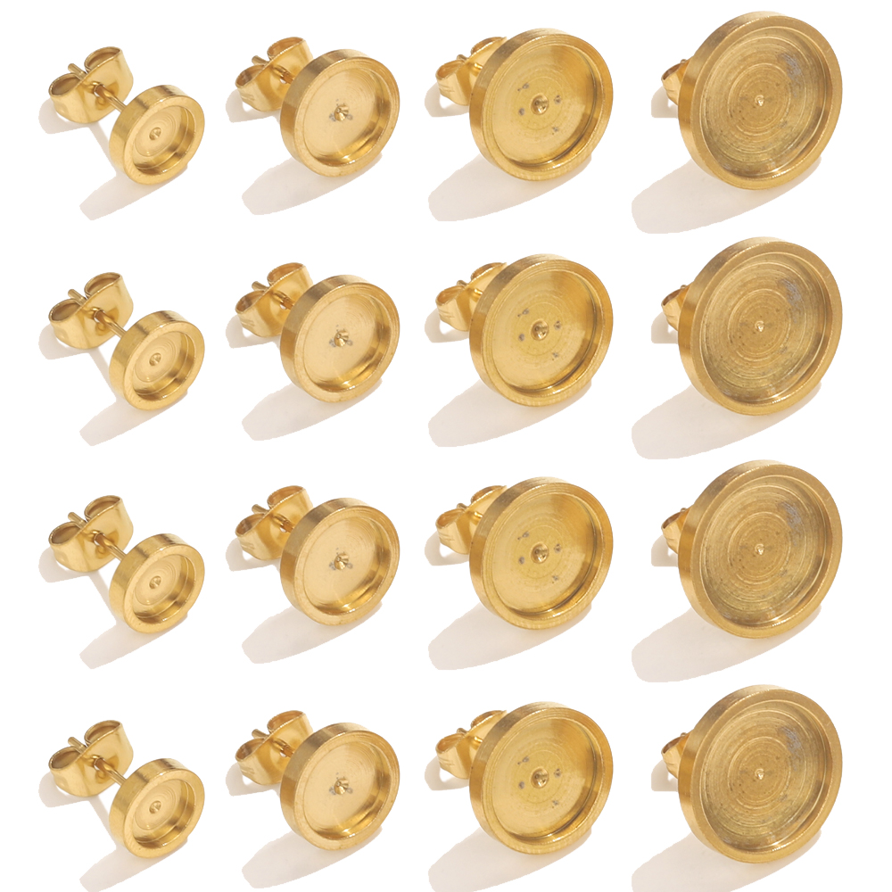 Resin Art Jewellery Kit - 10 Uds. De pendientes dorados de