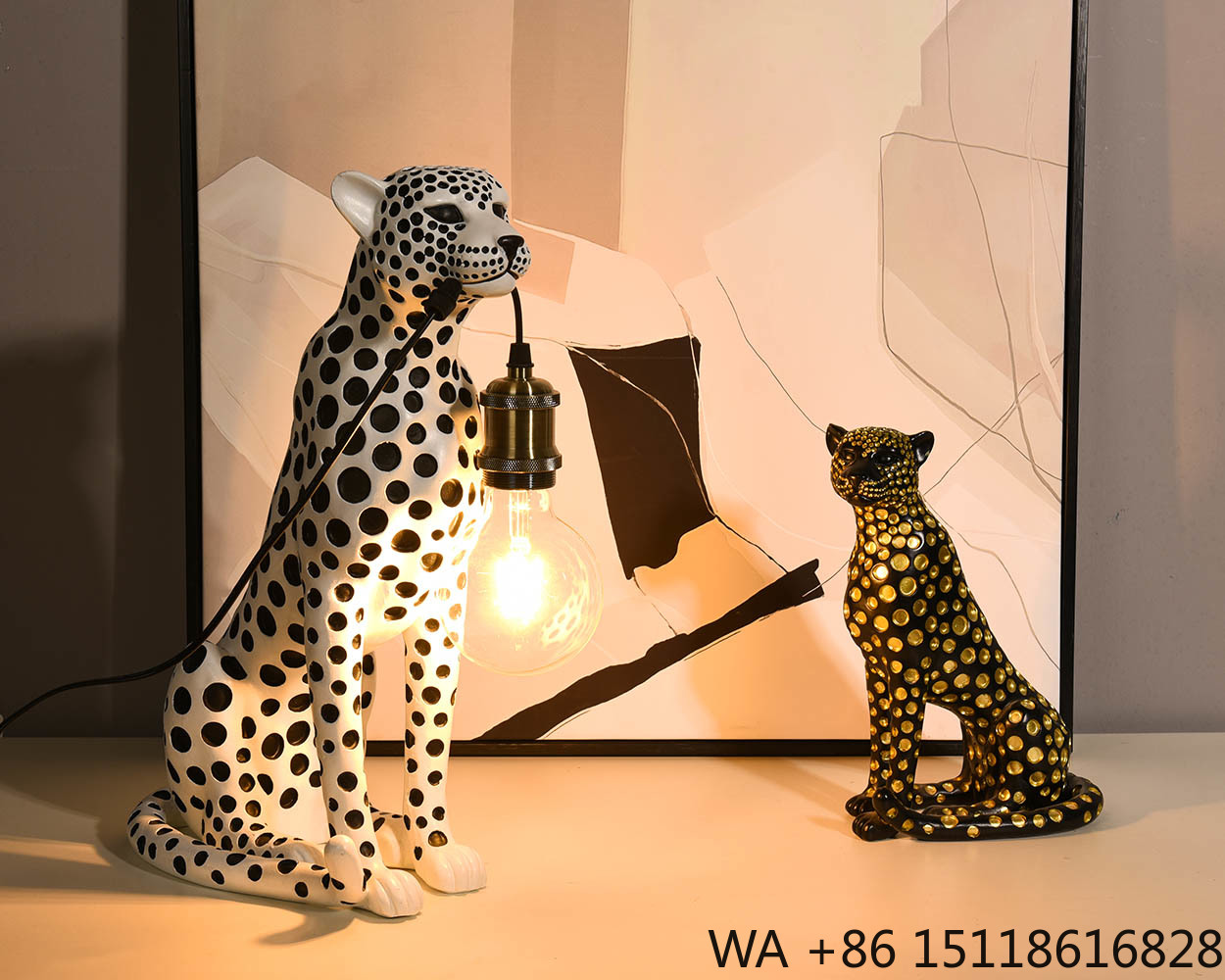 Escultura de Resina de Leopard - Resin Art Lamp reseña y precio